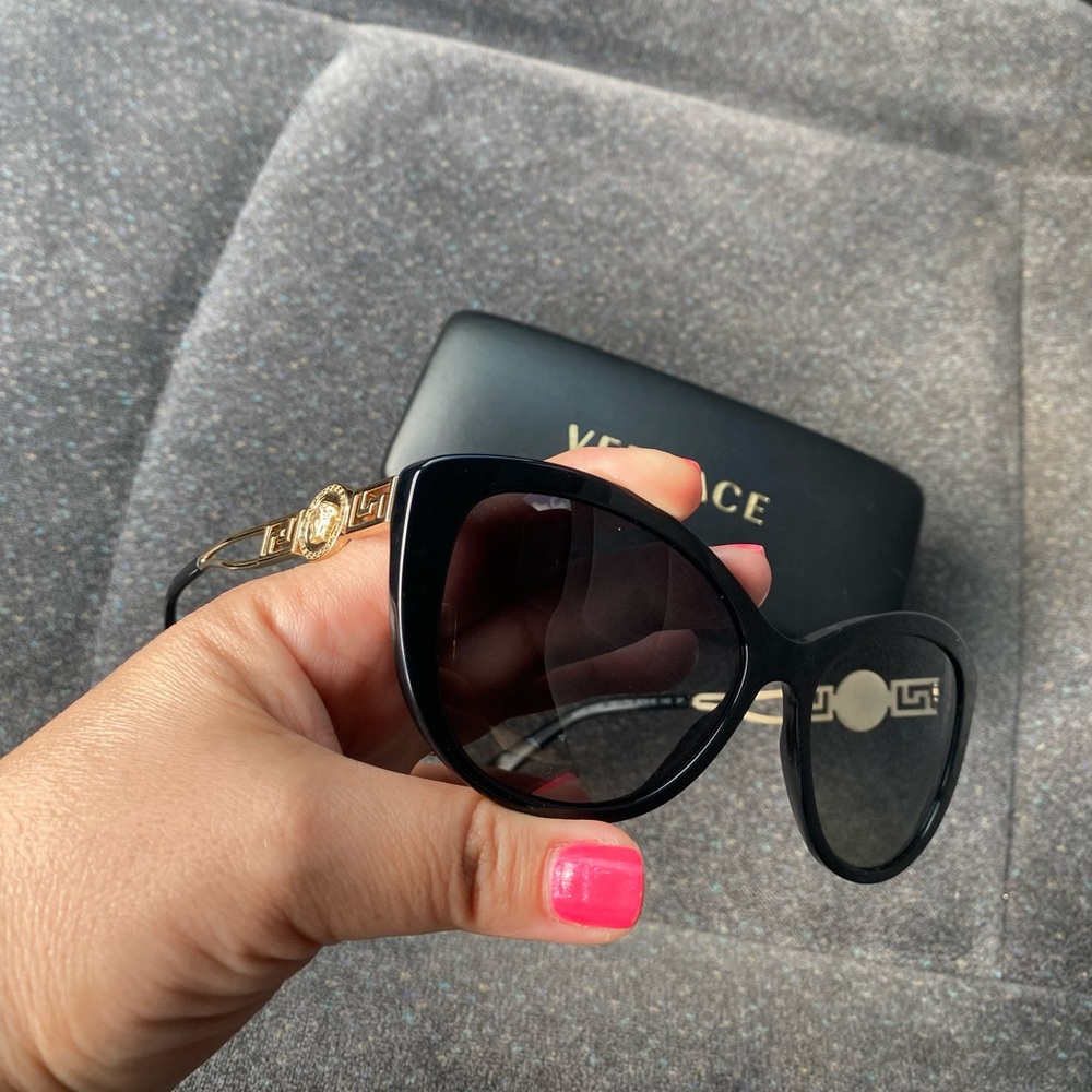 Women’s Versace Sunglasses Black with Gold Medusa